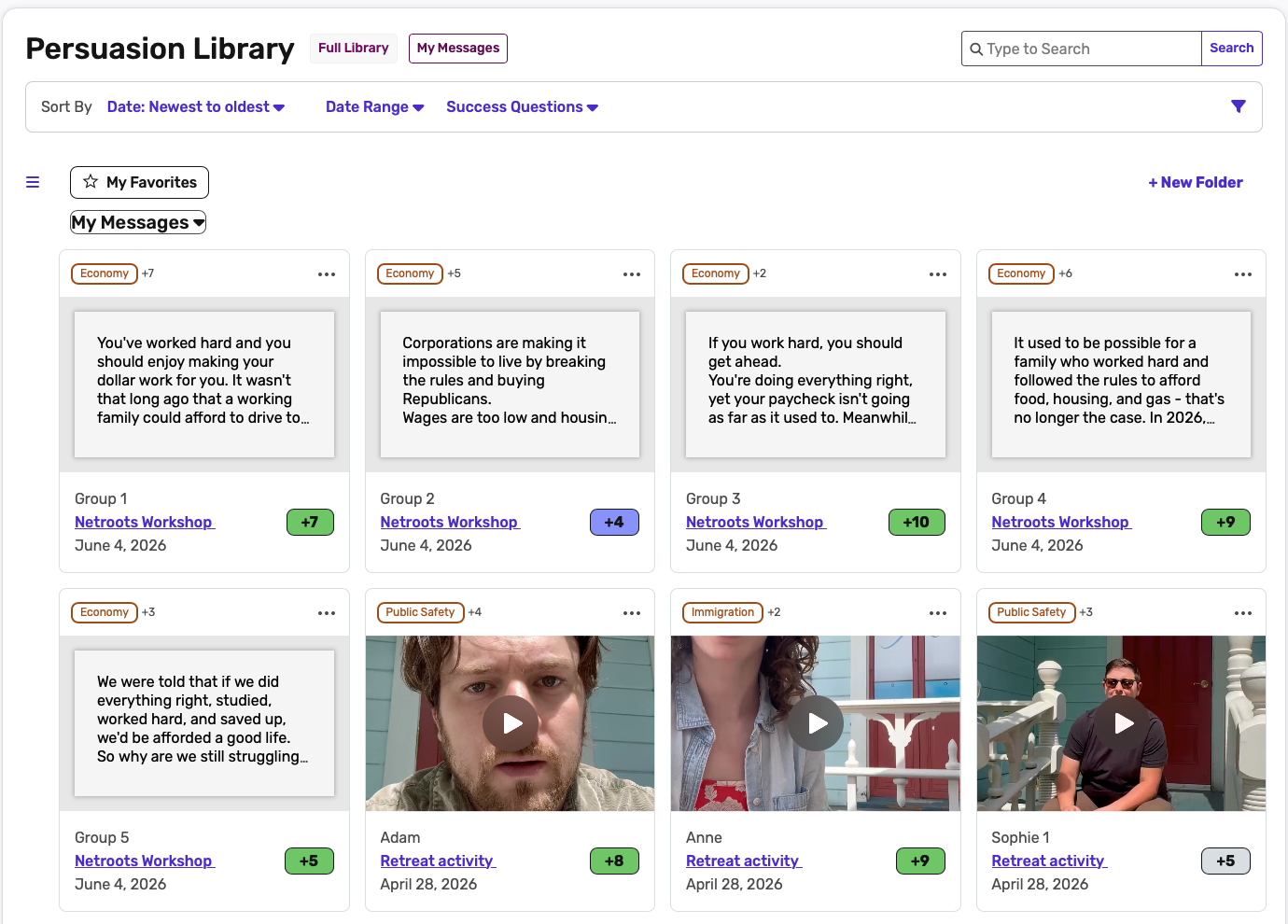 Persuasion Library UI